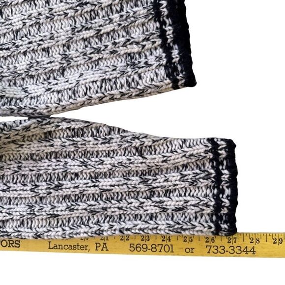 Grant Thomas Ragg Wool Sweater Mens Sz M VTG Black Chunky Shawl Collar Pullover - Picture 10 of 12